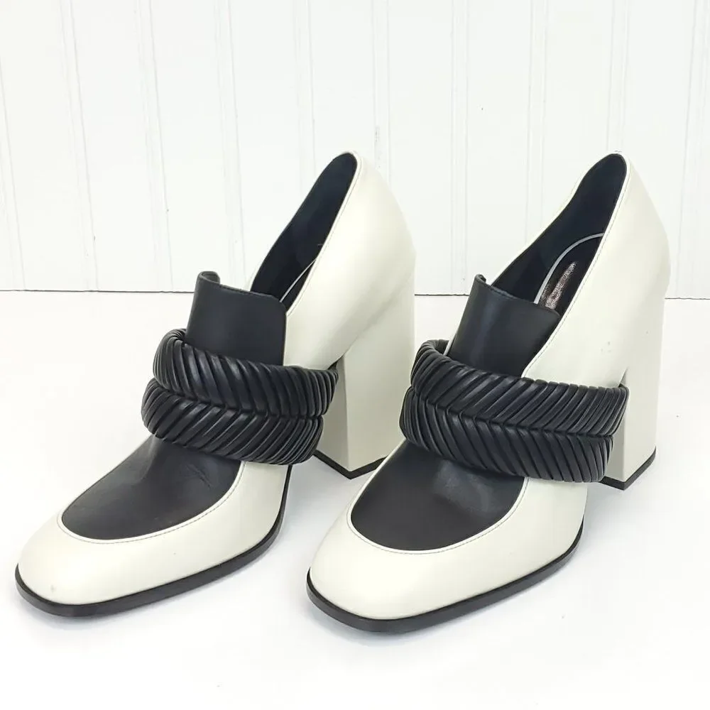 Proenza Schouler Ivory White Leather Pumps SH-0046f3